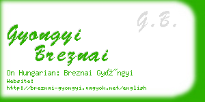 gyongyi breznai business card